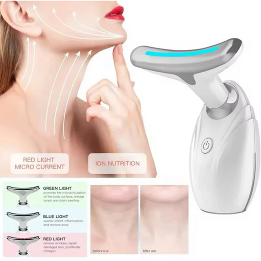 Digital Facial & Neck Massager – LED Light & Microcurrent Tool