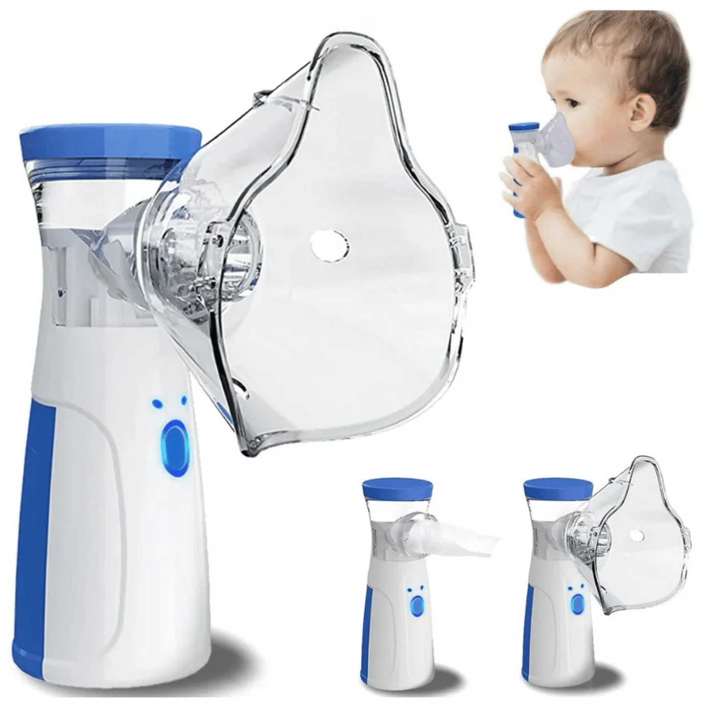 Portable Mesh Nebulizer for Kids & Adults – Low Noise, USB Rechargeable